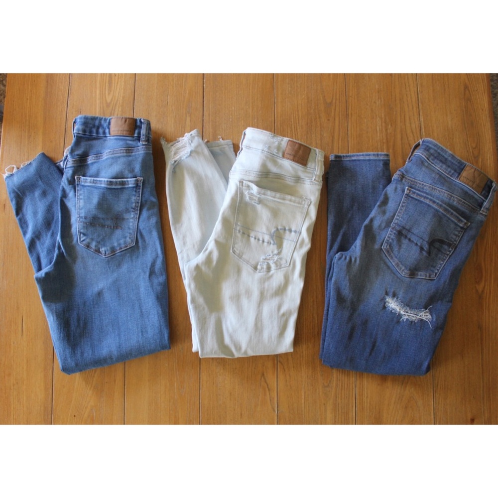 American Eagle Jegging Jeans Bundle Lot 6 Short and 6 Extra Short (3) Pairs